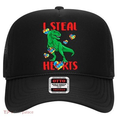 I Steal Hearts Autism Awareness Dinosaur Hat