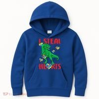 I Steal Hearts Autism Awareness Dinosaur Kids Hoodie thumb 0