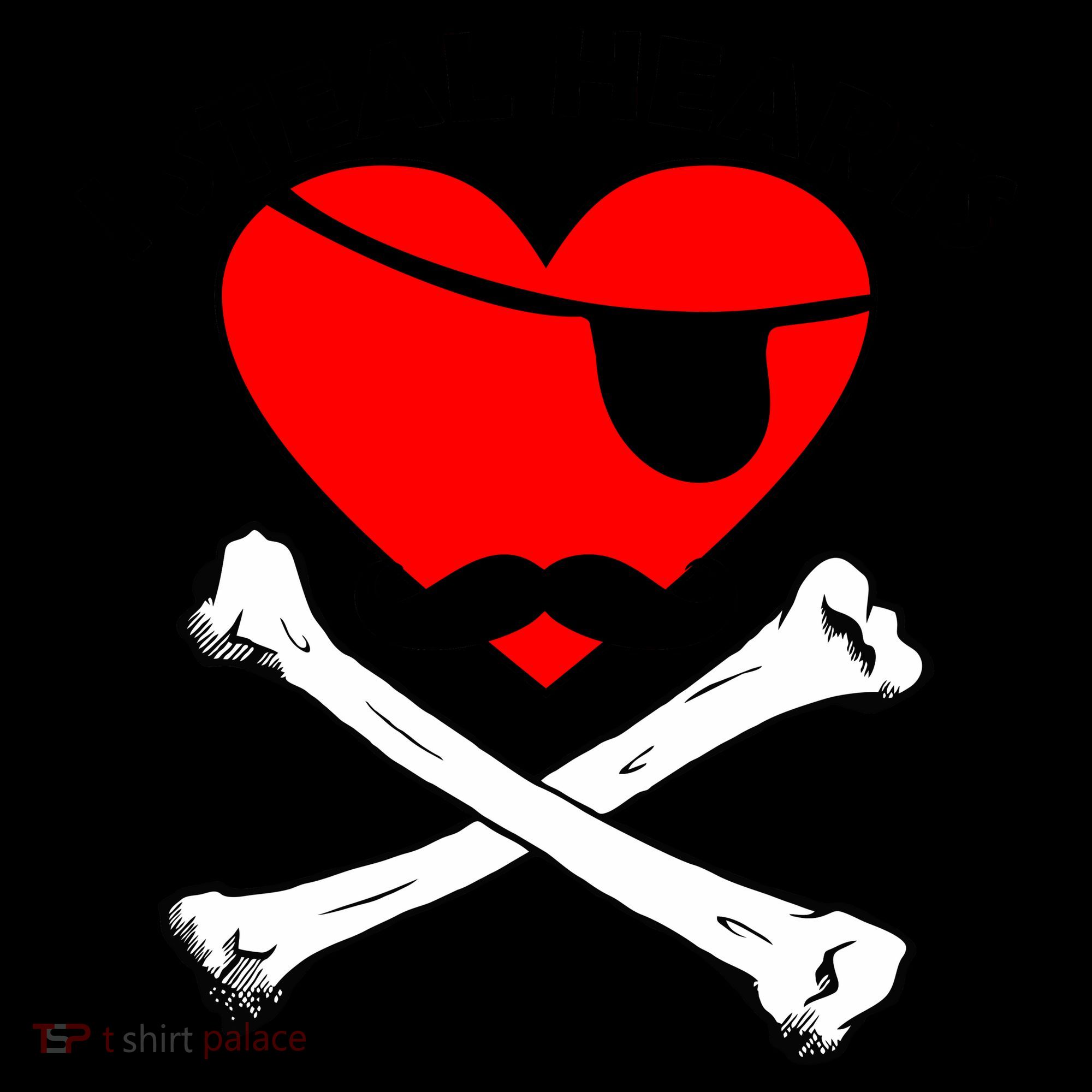 I Steal Hearts Pirate Crossbones Mustache Valentine's Day Design Coffee Mug