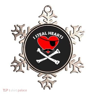 I Steal Hearts Pirate Crossbones Mustache Valentine's Day Design Ornament