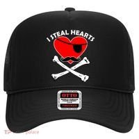 I Steal Hearts Pirate Crossbones Mustache Valentine's Day Design Hat thumb 0