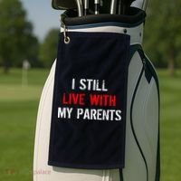 I Still Live With My Parents Golf Towel thumb 2