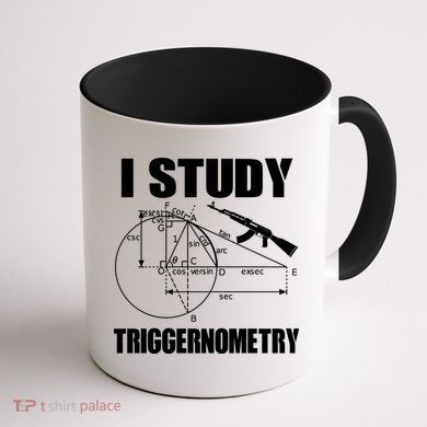 I Study Triggernometry Gun Coffee Mug back