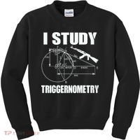I Study Triggernometry Gun Kids Sweatshirt thumb 0