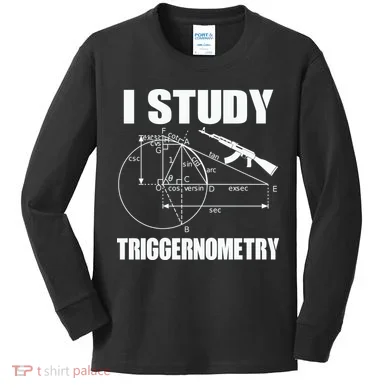 I Study Triggernometry Gun Kids Long Sleeve Shirt