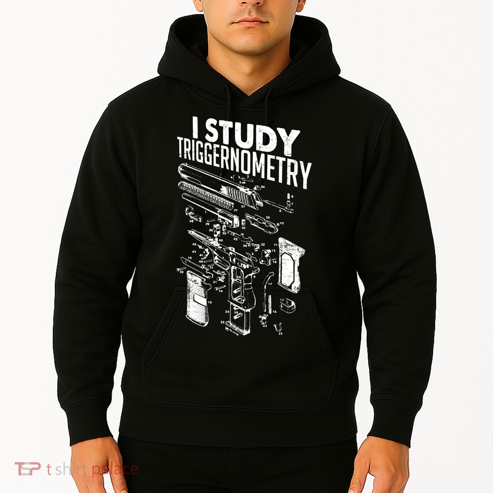 I Study Triggernometry Gun Diagram Hoodie