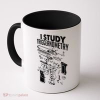 I Study Triggernometry Gun Diagram Coffee Mug thumb 0