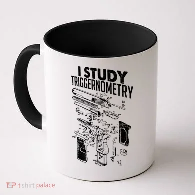 I Study Triggernometry Gun Diagram Coffee Mug