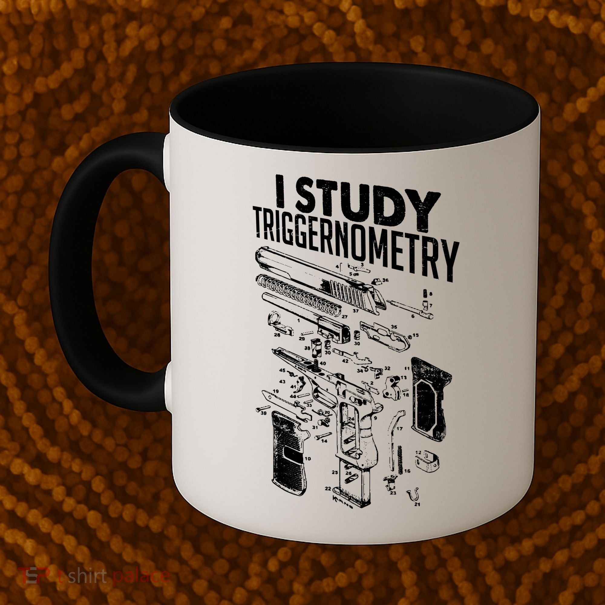 I Study Triggernometry Gun Diagram Coffee Mug