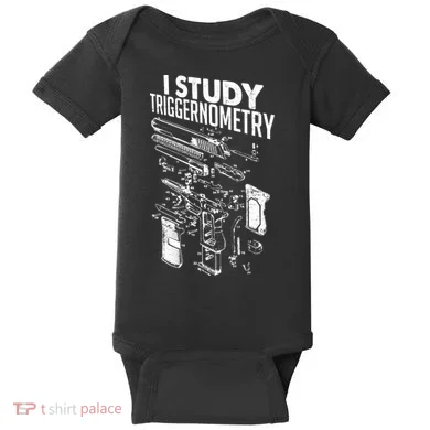 I Study Triggernometry Gun Diagram Baby Bodysuit