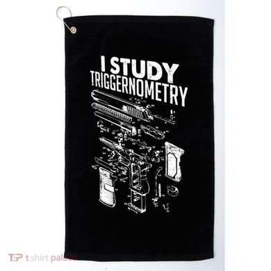 I Study Triggernometry Gun Diagram Golf Towel