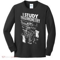I Study Triggernometry Gun Diagram Kids Long Sleeve Shirt thumb 0