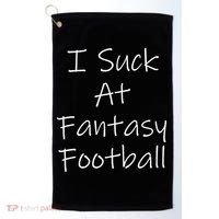 I Suck At Fantasy Football Golf Towel thumb 0
