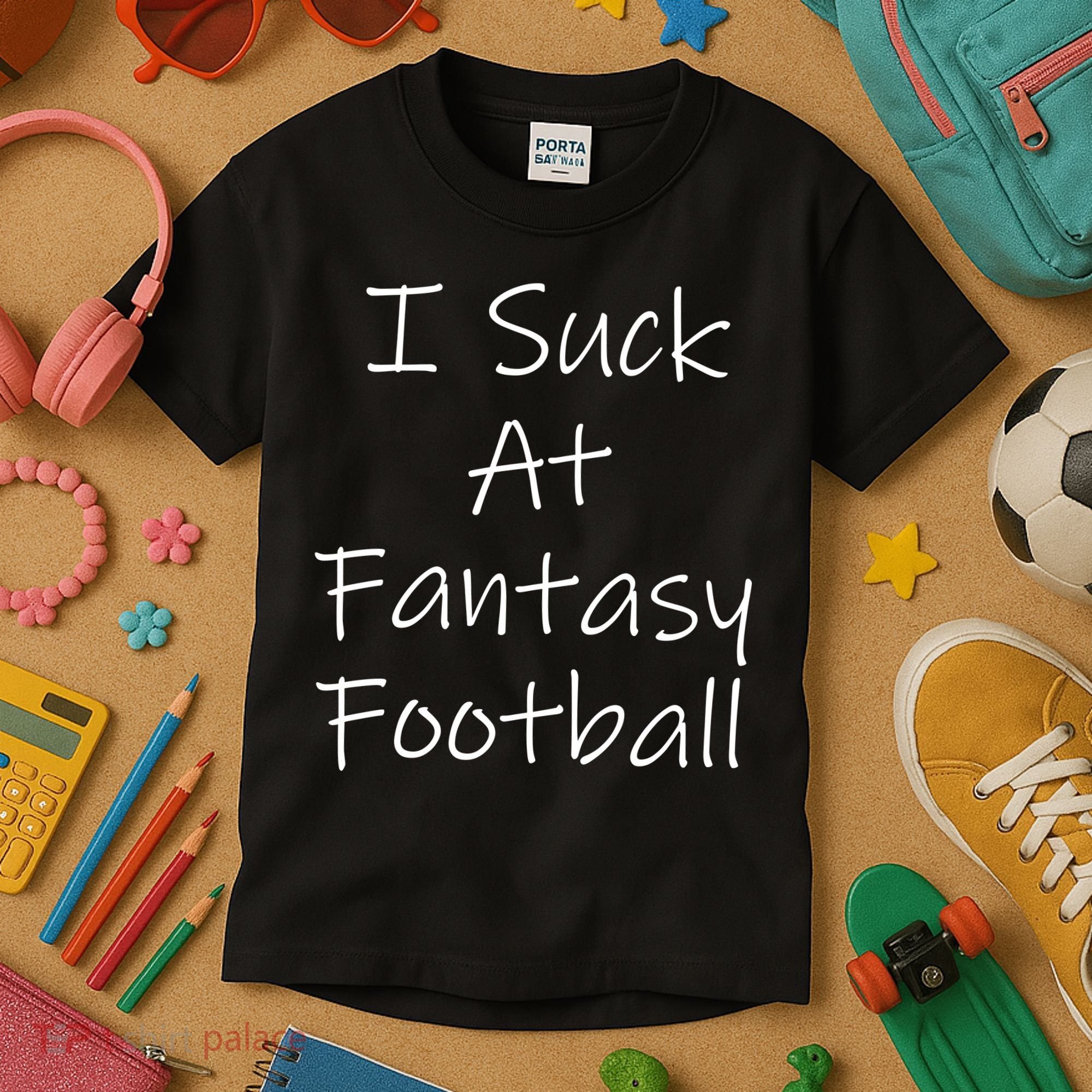 I Suck At Fantasy Football Kids T-Shirt