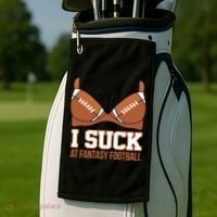 I Suck At Fantasy Football Last Place Golf Towel thumb 2