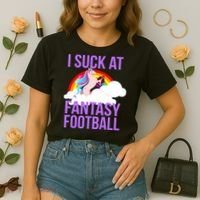 I Suck At Fantasy Football Unicorn Comfort Colors Boxy T-Shirt thumb 2