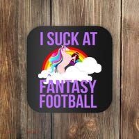 I Suck At Fantasy Football Unicorn Coaster thumb 0