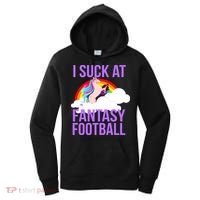 I Suck At Fantasy Football Unicorn Women's Hoodie thumb 0