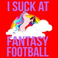 I Suck At Fantasy Football Unicorn Santa Hat thumb 1