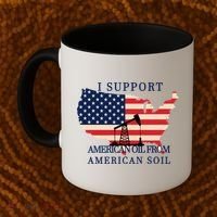 I Support American Oil From American Soil Keystone Pipeline Coffee Mug thumb 2