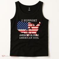 I Support American Oil From American Soil Keystone Pipeline Tank Top thumb 2