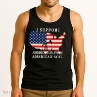 I Support American Oil From American Soil Keystone Pipeline Tank Top thumb 3
