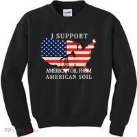 I Support American Oil From American Soil Keystone Pipeline Kids Sweatshirt thumb 0