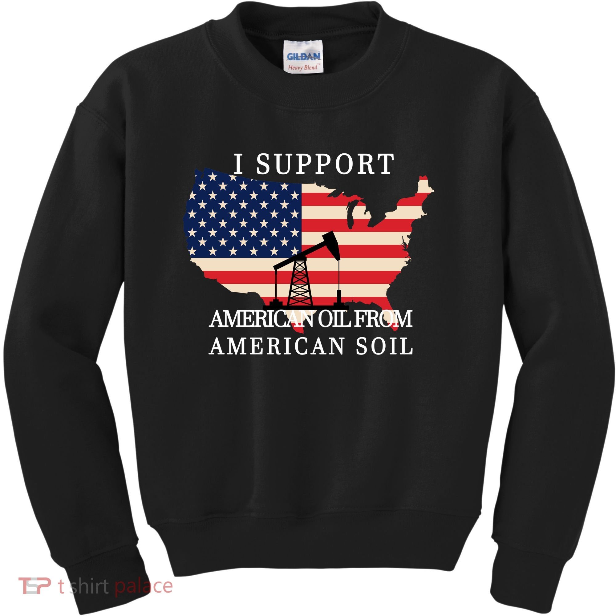 I Support American Oil From American Soil Keystone Pipeline Kids Sweatshirt