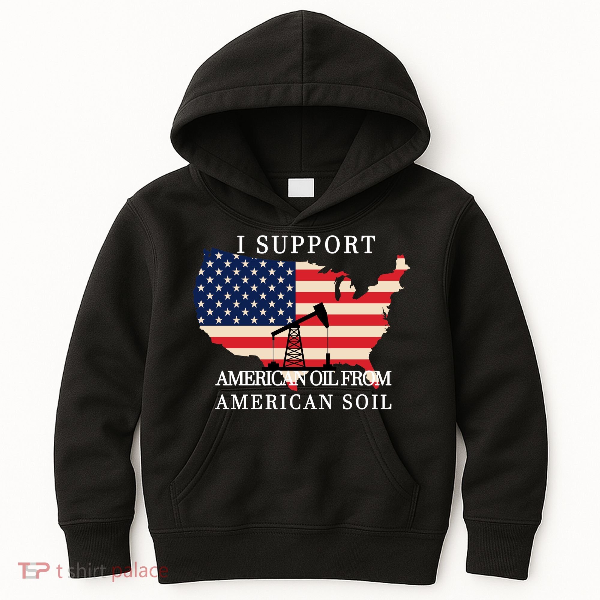 I Support American Oil From American Soil Keystone Pipeline Kids Hoodie