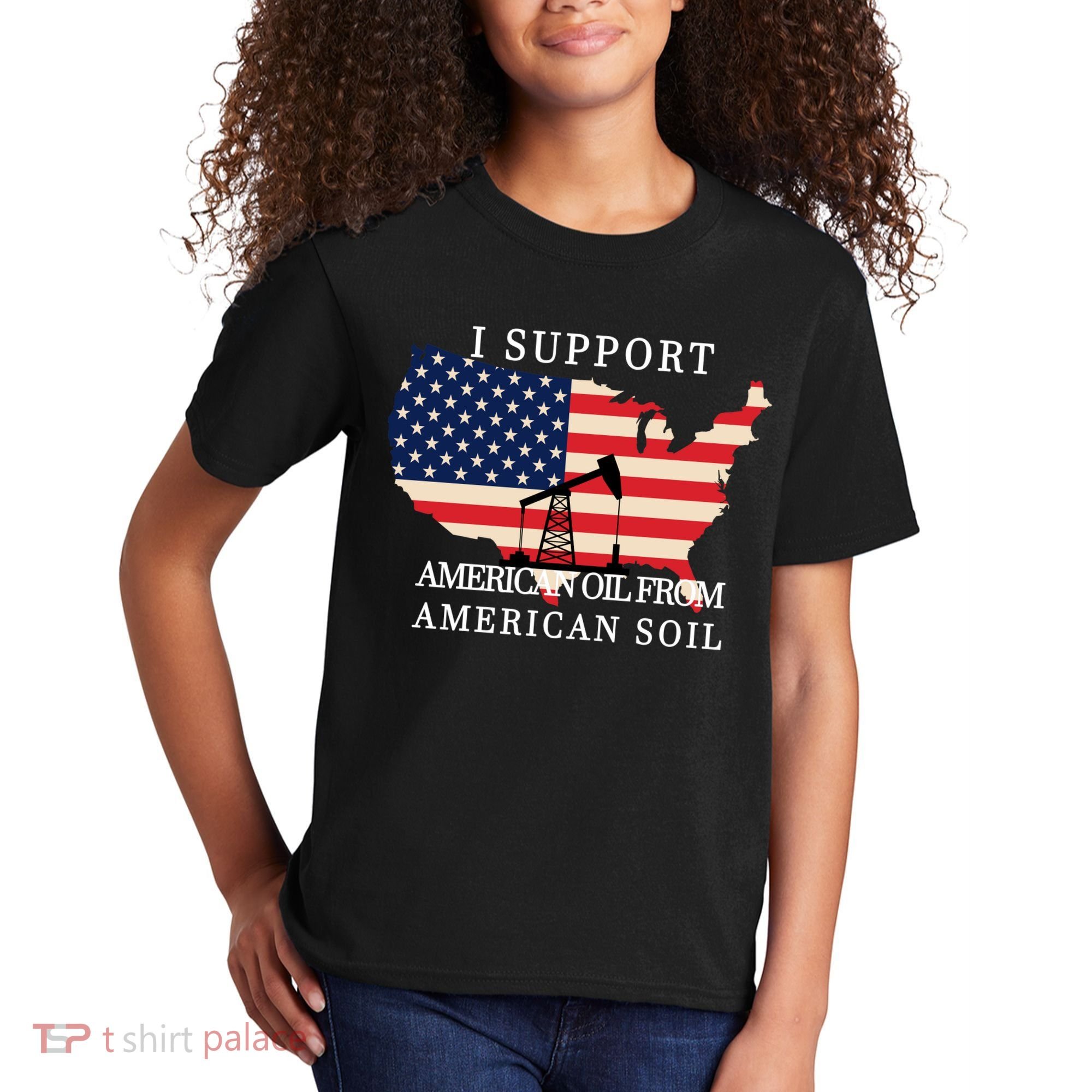 I Support American Oil From American Soil Keystone Pipeline Kids T-Shirt