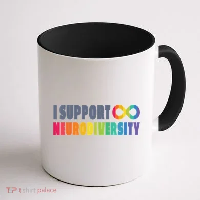 I Support Neurodiversity Coffee Mug back