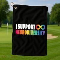 I Support Neurodiversity Golf Towel thumb 1