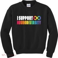 I Support Neurodiversity Kids Sweatshirt thumb 0
