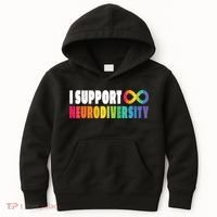 I Support Neurodiversity Kids Hoodie thumb 0