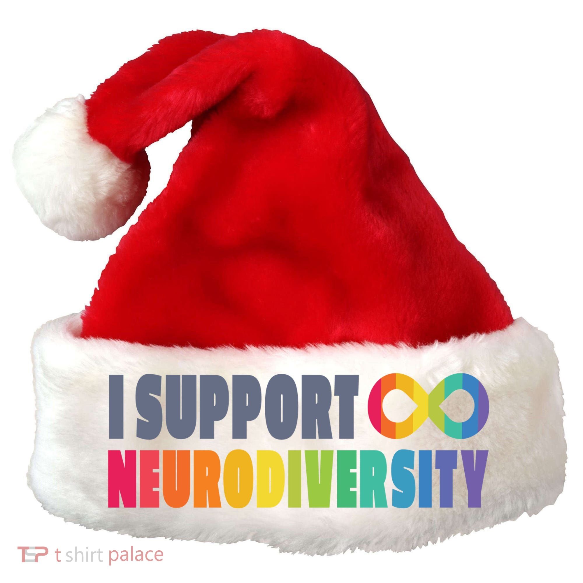 I Support Neurodiversity Santa Hat