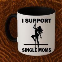 I Support Single Moms Coffee Mug thumb 2