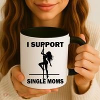 I Support Single Moms Coffee Mug thumb 3