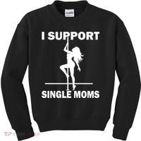 I Support Single Moms Kids Sweatshirt thumb 0