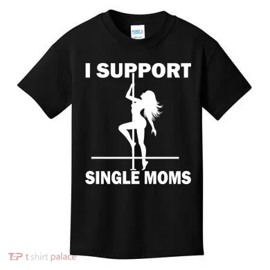 I Support Single Moms Kids T-Shirt