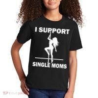 I Support Single Moms Kids T-Shirt thumb 2