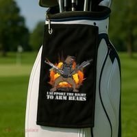 I Support The Right To Arm Bears Golf Towel thumb 2