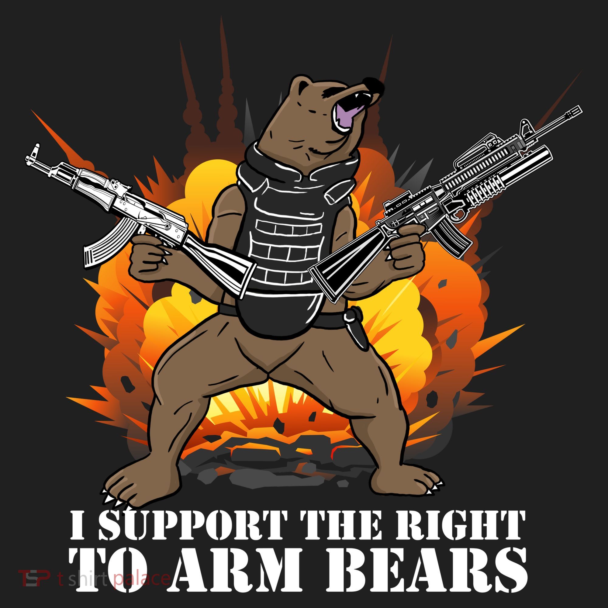 I Support The Right To Arm Bears Golf Towel