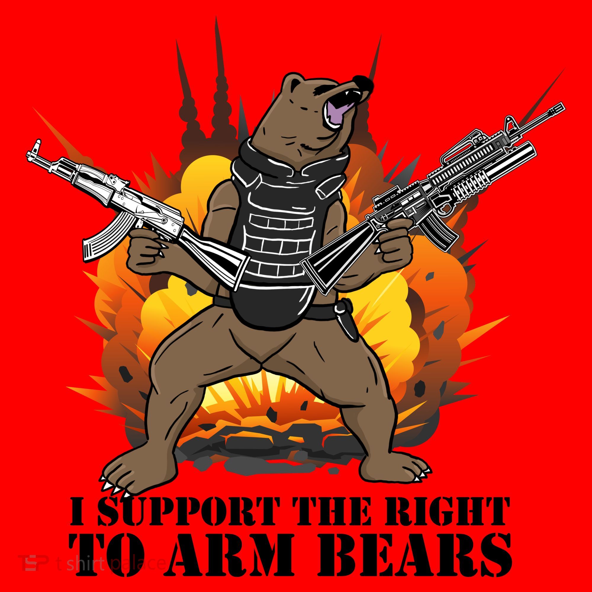 I Support The Right To Arm Bears Santa Hat