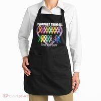 I Support Them All Find A Cure Cancer Awareness Apron thumb 2