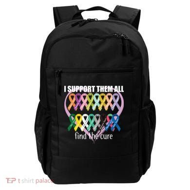 I Support Them All Find A Cure Cancer Awareness Backpack