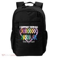 I Support Them All Find A Cure Cancer Awareness Backpack thumb 0