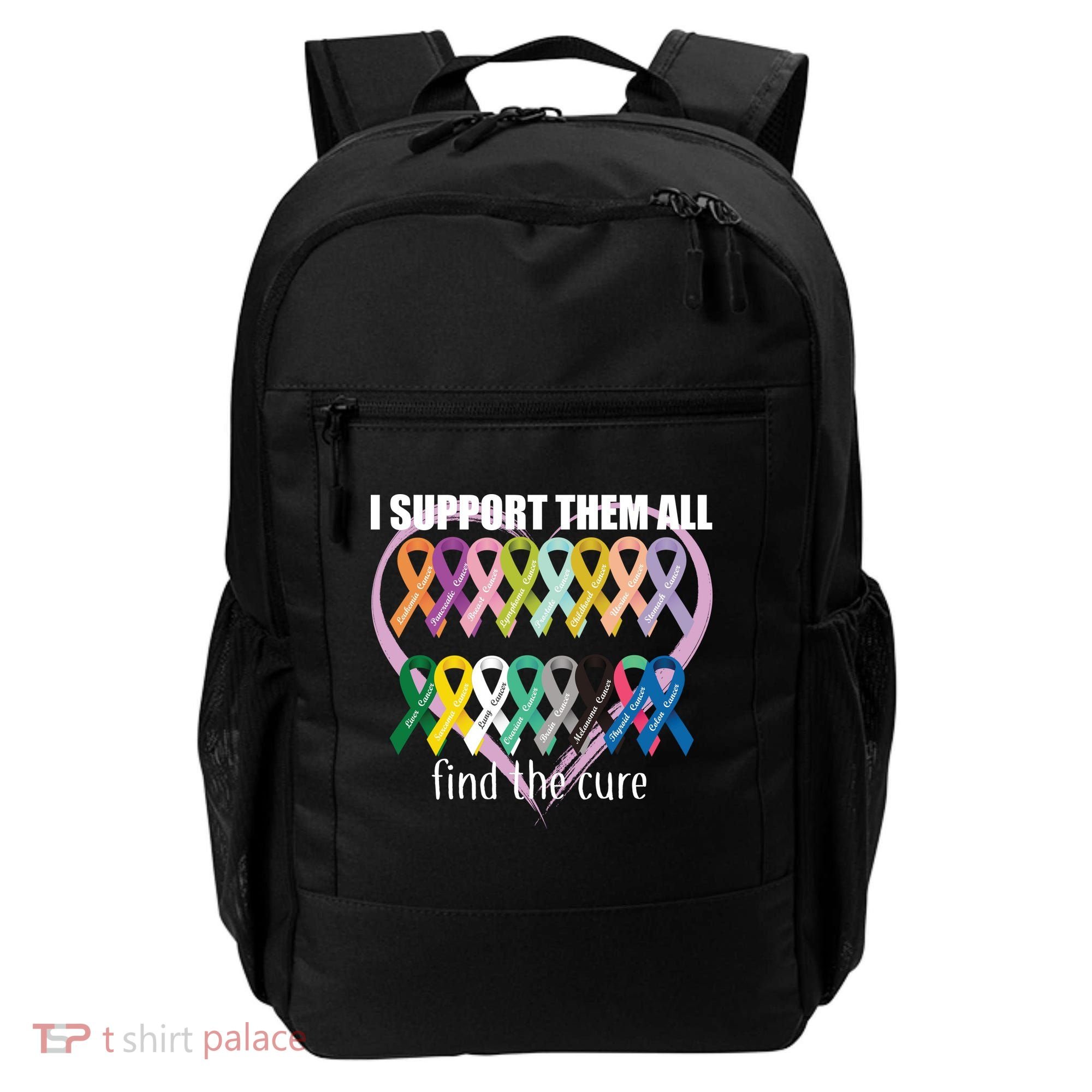 I Support Them All Find A Cure Cancer Awareness Backpack