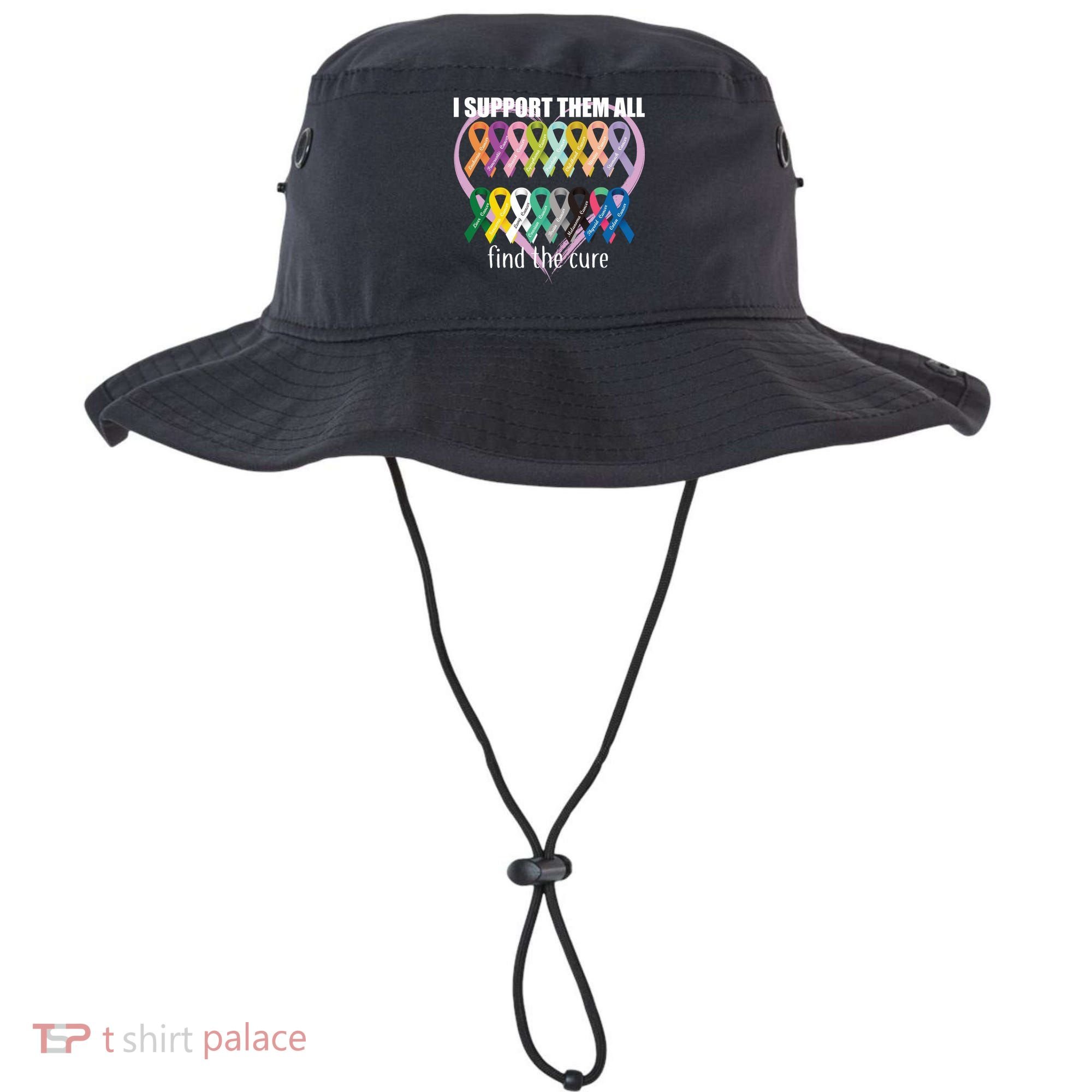 I Support Them All Find A Cure Cancer Awareness Bucket Hat