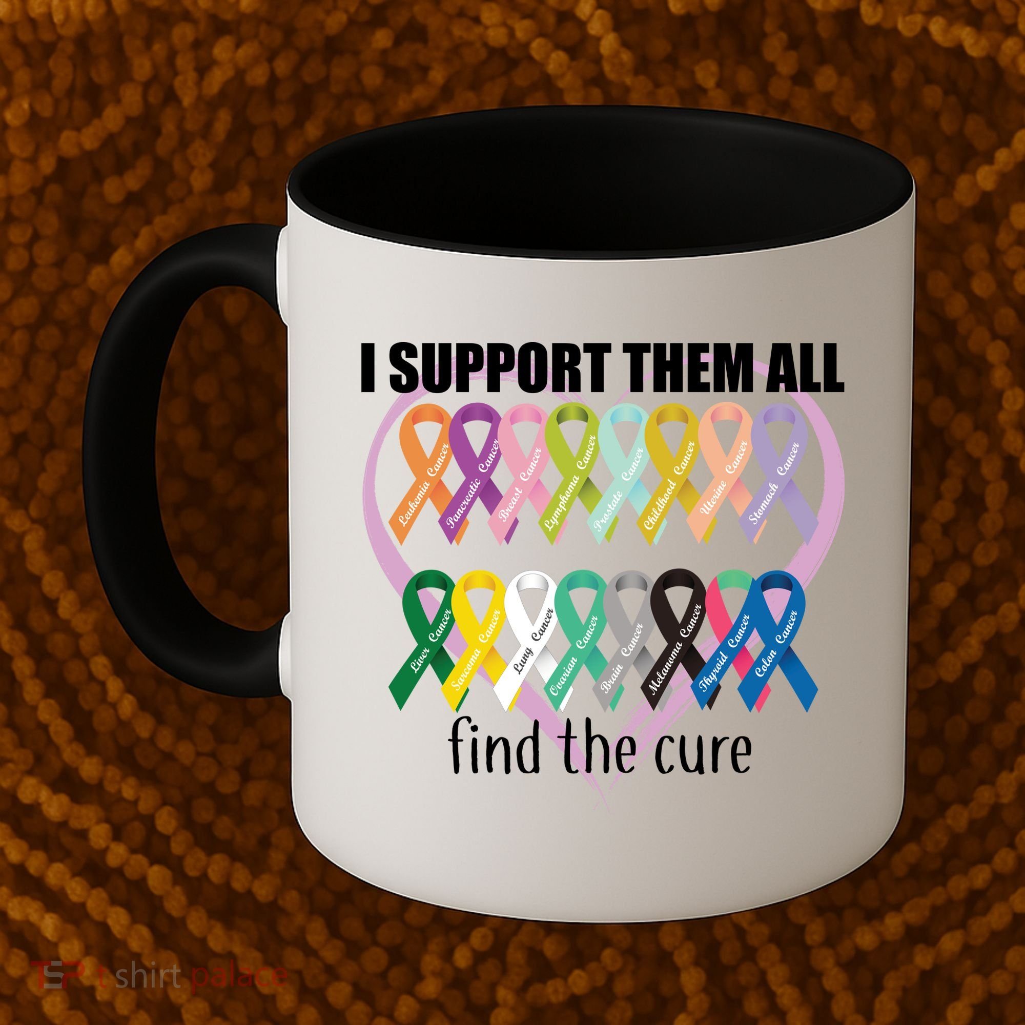 I Support Them All Find A Cure Cancer Awareness Coffee Mug