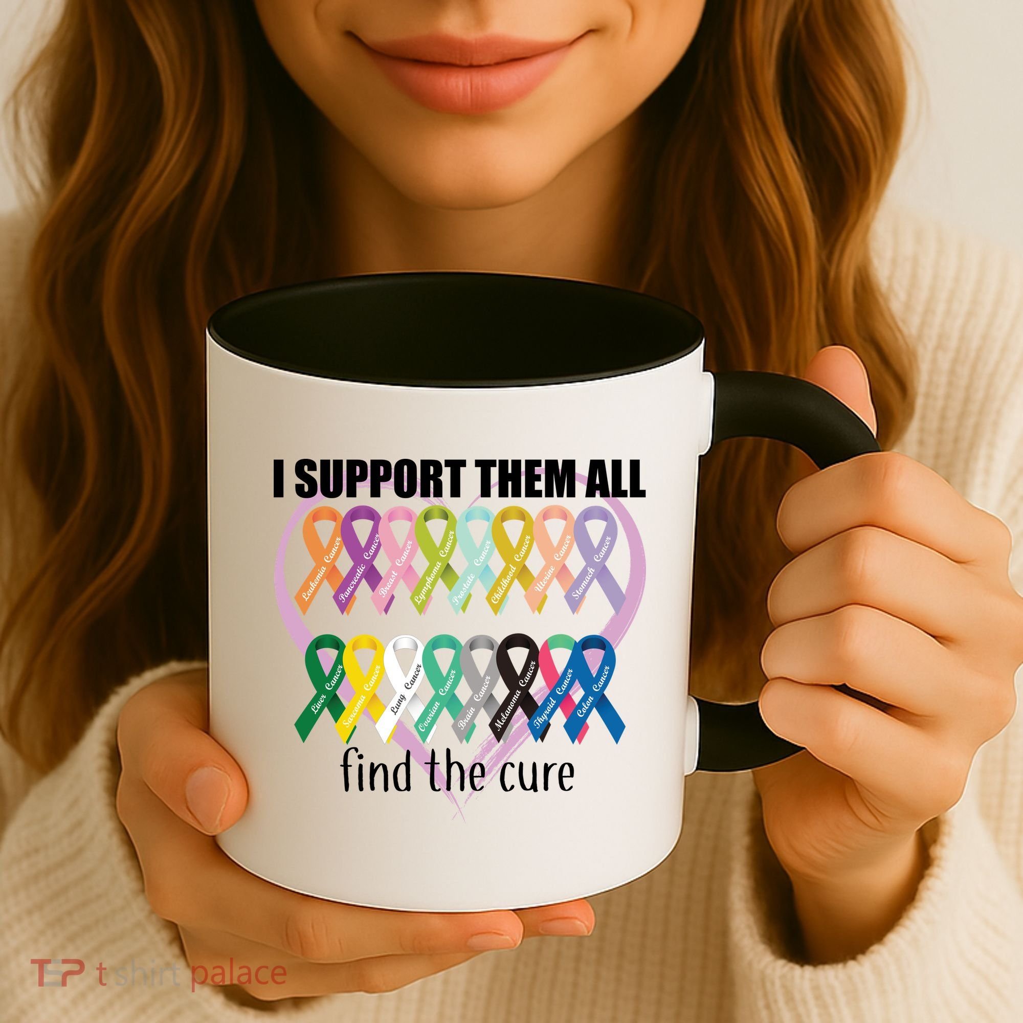 I Support Them All Find A Cure Cancer Awareness Coffee Mug